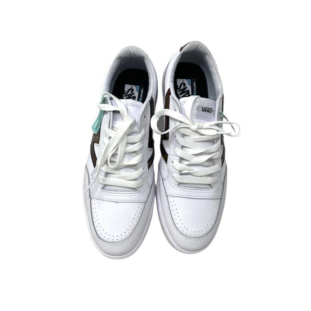 VANS LOWLAND CC Big Reptile White Red Men Low Top Leather Shoes Size VN0A4TZY9O9 - Picture 3 of 10